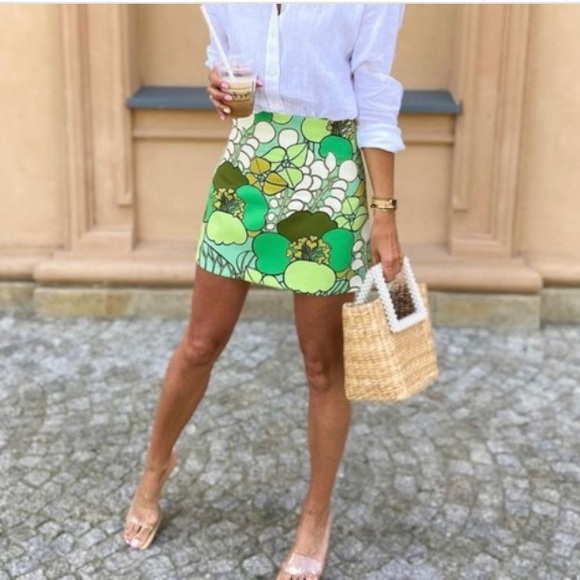 ZARA Patterned Mini Skirt Blogger Favourite - Picture 14 of 16